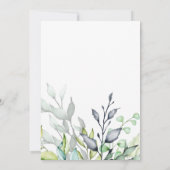 Botanische kalligrafie Huwelijk Save the Date (Achterkant)
