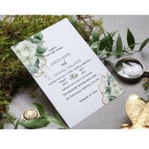 Botanische kalligrafie Rustic Greenery Floral Gold