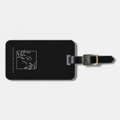 botanische kam | Tijdloos monogram Bagagelabel (Voorkant horizontaal)