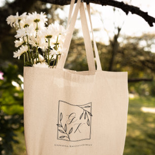 botanische kam   Tijdloos monogram Tote Bag