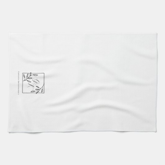 botanische kam | Tijdloze monogram theedoek (Horizontaal)