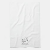 botanische kam | Tijdloze monogram theedoek (Verticaal)