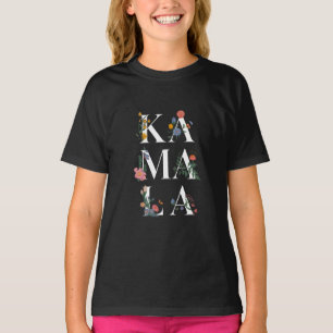 Botanische Kamala Harris Stemming 2024 Bloemrijke T-shirt