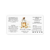 Botanische kamille etherische oliën Waterverf Etiket (Voorkant)