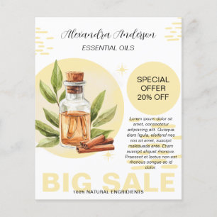 Botanische Kaneel Etherische Olie Aquarel Promo Flyer