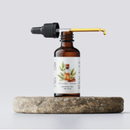 Botanische kaneel etherische oliën Waterverf Etiket