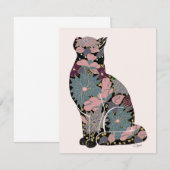 Botanische Kat Nota Kaart Notitiekaartje (Voorkant / Achterkant)