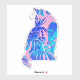 Botanische kat sticker