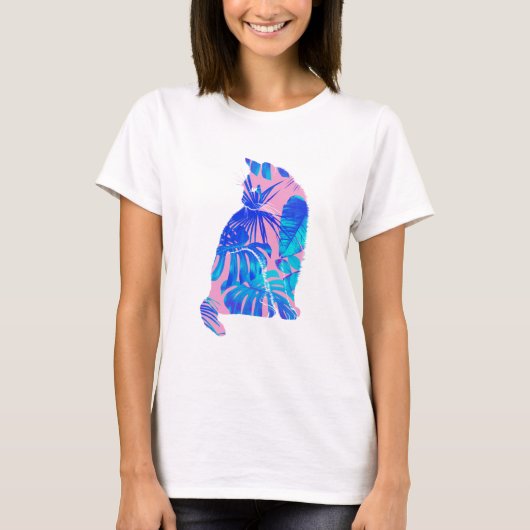 botanische kat t-shirt (Voorkant)