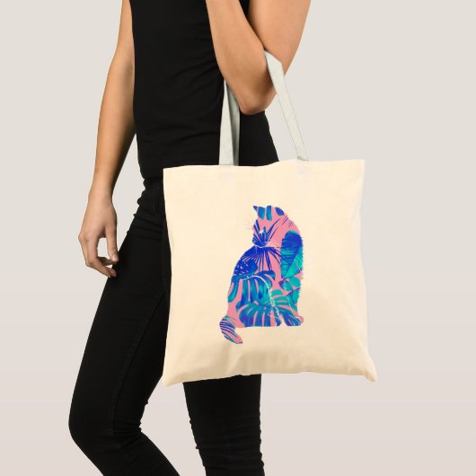botanische kat tote bag (Voorkant (product))