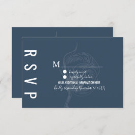 Botanische katoenblauwe Plant bruiloft Kaart