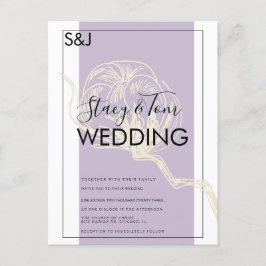 Botanische katoenwijn Plant Lavender Weddenschap Briefkaart