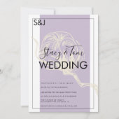 Botanische katoenwonden Plant lavender Weddenschap Kaart (Voorkant)