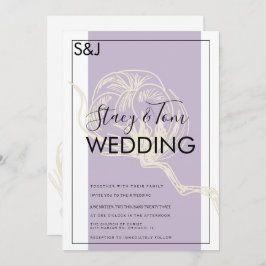 Botanische katoenwonden Plant lavender Weddenschap Kaart