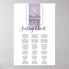 Botanische katoenzaadwand Plant lavender Weddensch Poster