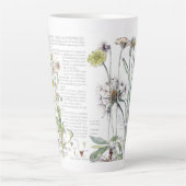 Botanische katten Verse bloem Bloemen Latte Mok (Voorkant)