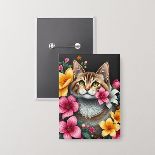 Botanische Kattenhaven Button (Voorkant / Achterkant)