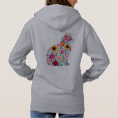 Botanische Kattenliefhebber Silhouet Hoodie (Achterkant)