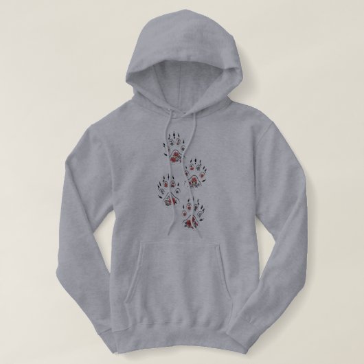 Botanische Kattenliefhebber Silhouet Hoodie (Design voorkant)