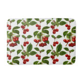  botanische kersen afdrukken op wit badmat (Voorkant)