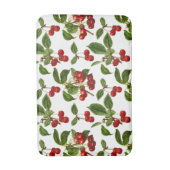  botanische kersen afdrukken op wit badmat (Voorkant Verticaal)