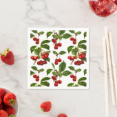  botanische kersen afdrukken op wit servet (Insitu)