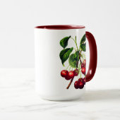  Botanische Kersen Print Mok (Voorkant rechts)