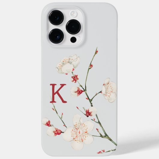 Botanische Kersenbloesem Bloemige Monogram Letter Case-Mate iPhone Case (Achterkant)