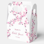 Botanische kersenbloesem roze witte bruidsdouche bedankdoosjes (Geopend)
