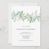 Botanische Kerst 70e verjaardag Kaart (Voorkant)