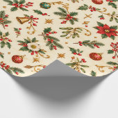 Botanische Kerst Cadeaupapier (Hoek)