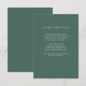 Botanische kerst | Details van de bruiloft Kaart (Voorkant / Achterkant)