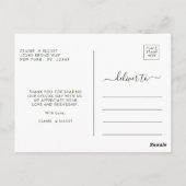 Botanische kerst gouden bruiloft dank u Postcar Briefkaart (Achterkant)