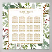 Botanische Kerst Gouden Trouw Zittijd Plaatje Poster (Voorkant)