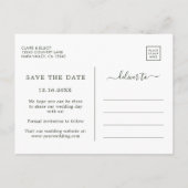 Botanische Kerst Huwelijksfoto Save the Date Aankondigingskaart (Achterkant)