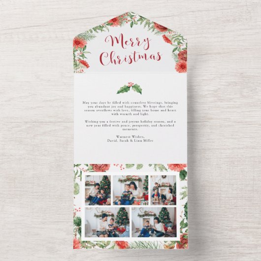 Botanische kerst in één Kaart (Binnen)