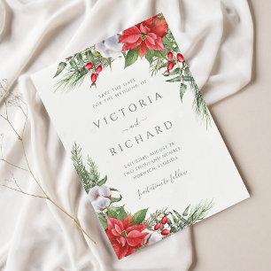 Botanische kerst in Poinsettia Winter Greenergy Save The Date