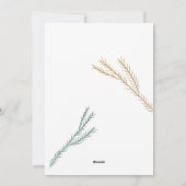 Botanische Kerst in rood en groen hand-lettering Feestdagenkaart (Achterkant)
