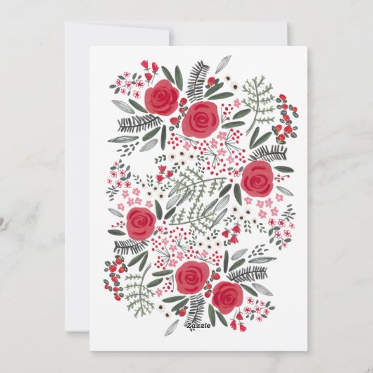 Botanische kerst-liefde voor kerst feestdagenkaart (Achterkant)