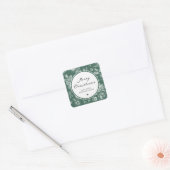 Botanische Kerst Vierkante Sticker (Envelop)