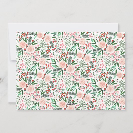 Botanische kerstavond | Fotokaart Feestdagenkaart (Achterkant)