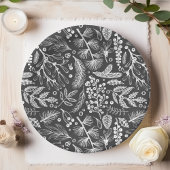 Botanische kerstavond Pine Berries Patroon Papieren Bordje