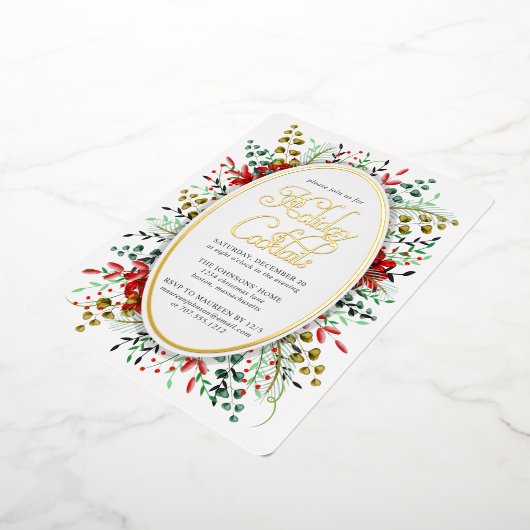 Botanische kerstavond | Uitnodiging tot Folie (Gedraaid)