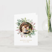 Botanische kerstbruiloft Foto Foto Foto: jullie zi Kaart (Voorkant)