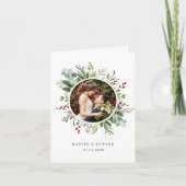 Botanische kerstbruiloft Foto Foto Foto: jullie zi Kaart (Voorkant)