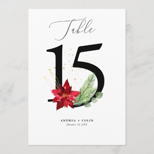 Botanische kerstbruiloft-nummer 15 programmakaart (Achterkant)
