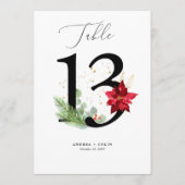 Botanische kerstbruiloft Tafel nummer 13 Programmakaart (Voorkant)