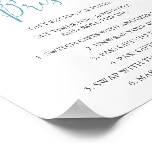 Botanische kerstcadeaucode voor Exchange Regels Poster (Hoek)