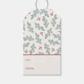 Botanische Kerstcadeautag Cadeaulabel (Voorkant)