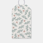 Botanische Kerstcadeautag Cadeaulabel (Achterkant)